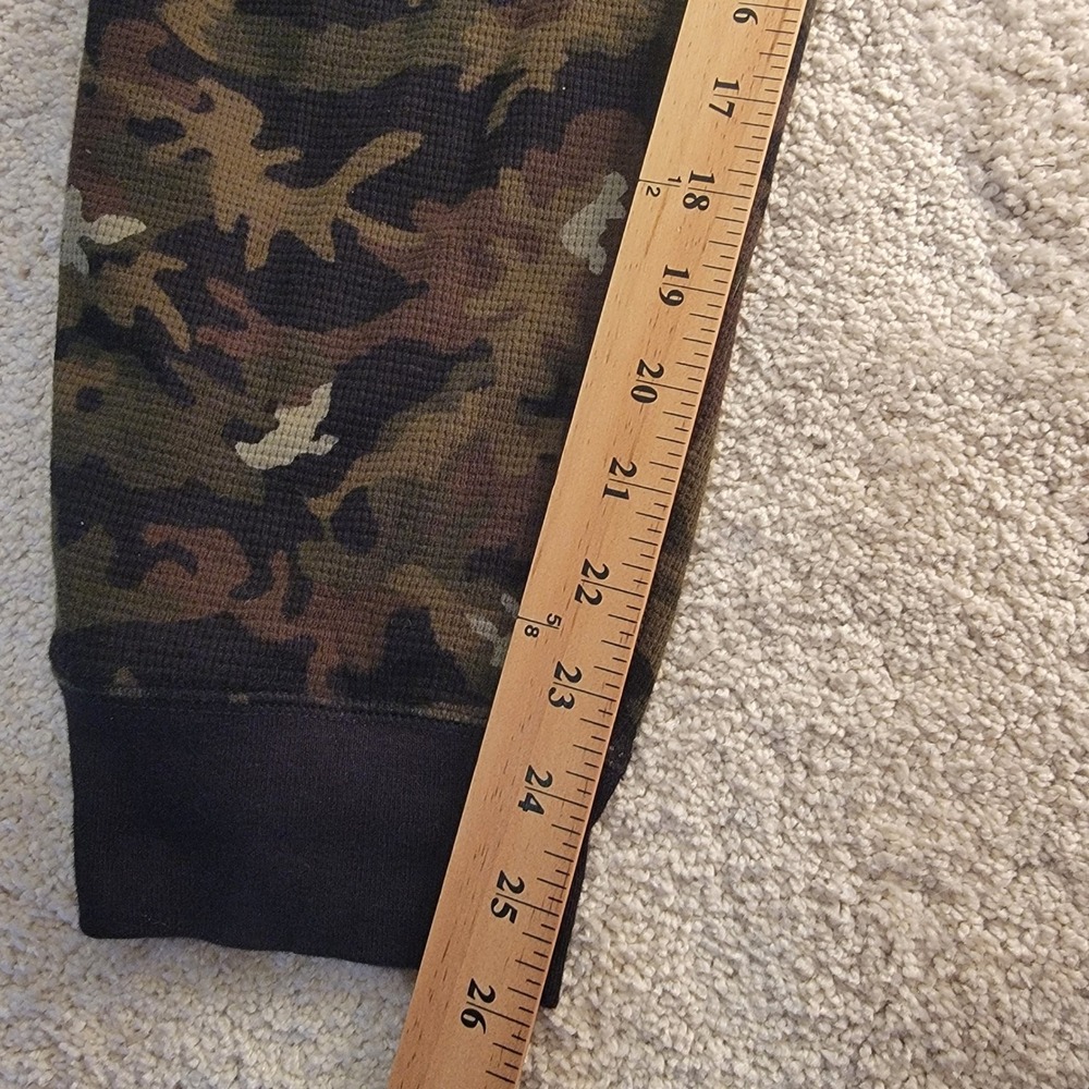 Polo Ralph Lauren Mens Camo Thermal Jogger Pants Green Waffle Knit Lounge Large - Picture 5 of 8
